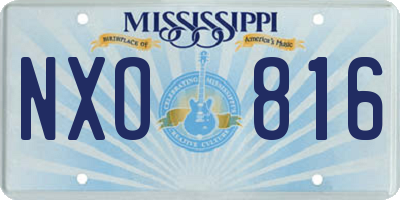 MS license plate NXO816