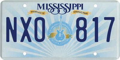 MS license plate NXO817