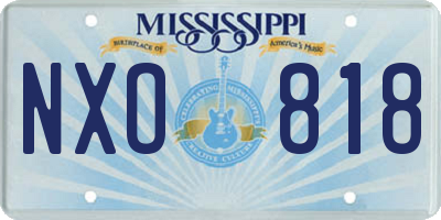MS license plate NXO818