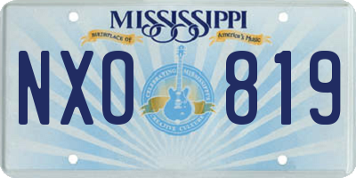 MS license plate NXO819