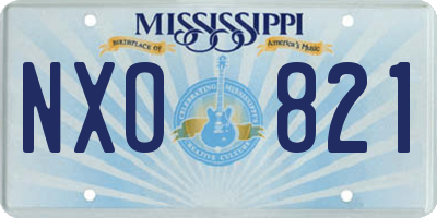 MS license plate NXO821