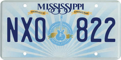 MS license plate NXO822