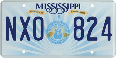 MS license plate NXO824