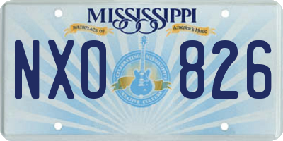 MS license plate NXO826