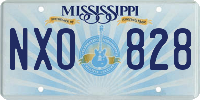 MS license plate NXO828