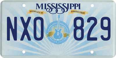 MS license plate NXO829