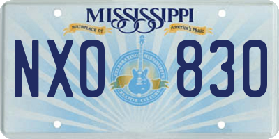 MS license plate NXO830