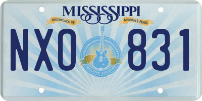 MS license plate NXO831