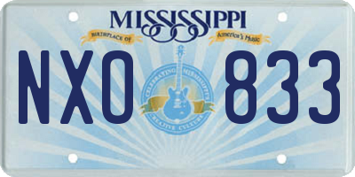 MS license plate NXO833