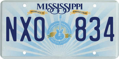 MS license plate NXO834