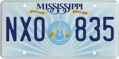 MS license plate NXO835