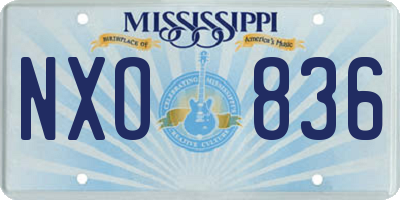 MS license plate NXO836