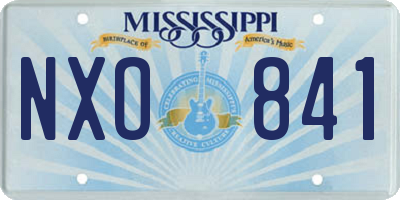 MS license plate NXO841