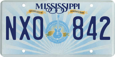 MS license plate NXO842