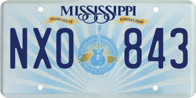 MS license plate NXO843