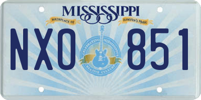 MS license plate NXO851