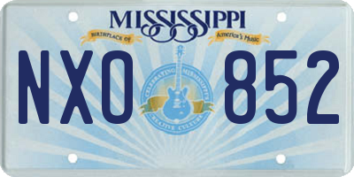 MS license plate NXO852