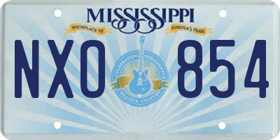 MS license plate NXO854