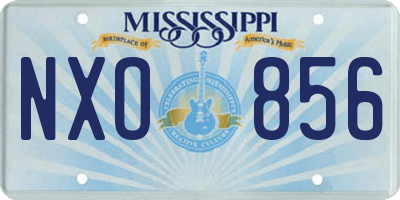 MS license plate NXO856