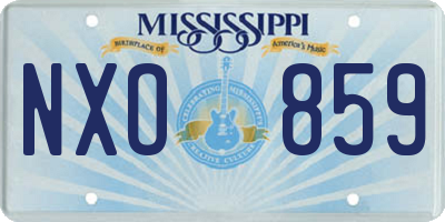 MS license plate NXO859