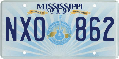 MS license plate NXO862