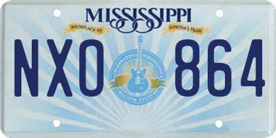 MS license plate NXO864