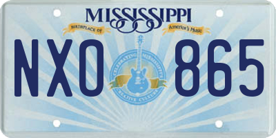 MS license plate NXO865
