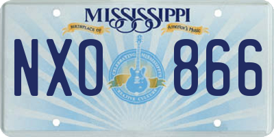 MS license plate NXO866