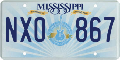 MS license plate NXO867