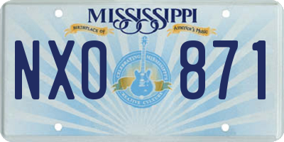 MS license plate NXO871