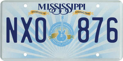 MS license plate NXO876