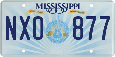 MS license plate NXO877