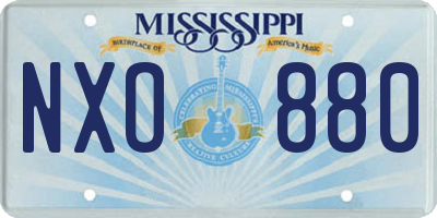 MS license plate NXO880
