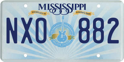 MS license plate NXO882