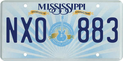 MS license plate NXO883
