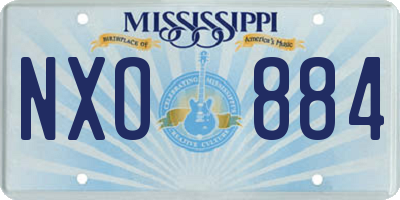MS license plate NXO884