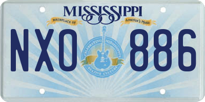 MS license plate NXO886