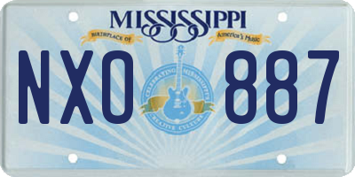 MS license plate NXO887