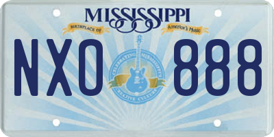 MS license plate NXO888