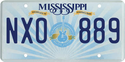 MS license plate NXO889
