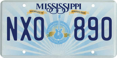 MS license plate NXO890