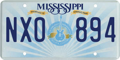 MS license plate NXO894