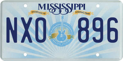 MS license plate NXO896