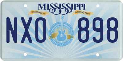 MS license plate NXO898