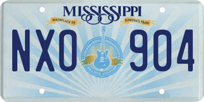 MS license plate NXO904