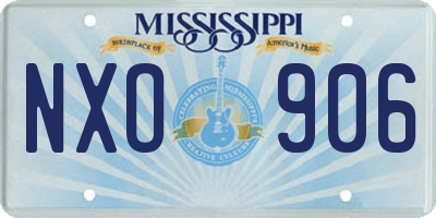 MS license plate NXO906