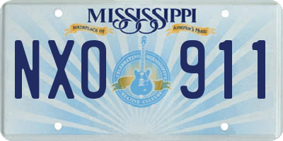 MS license plate NXO911