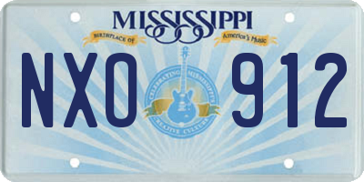 MS license plate NXO912
