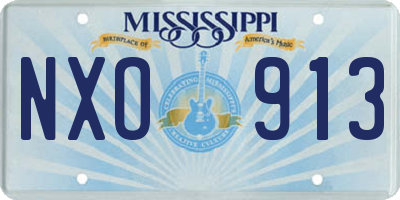 MS license plate NXO913