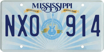 MS license plate NXO914
